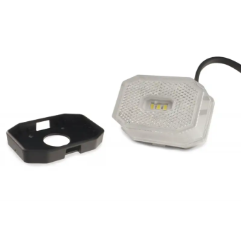 Lampa obrysowa biała LED z odblaskiem i przewodem 2x0,75 mm²